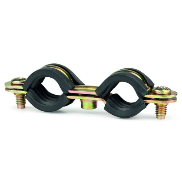 Abrazadera doble isofónica m6 - abrazadera m6  bic
