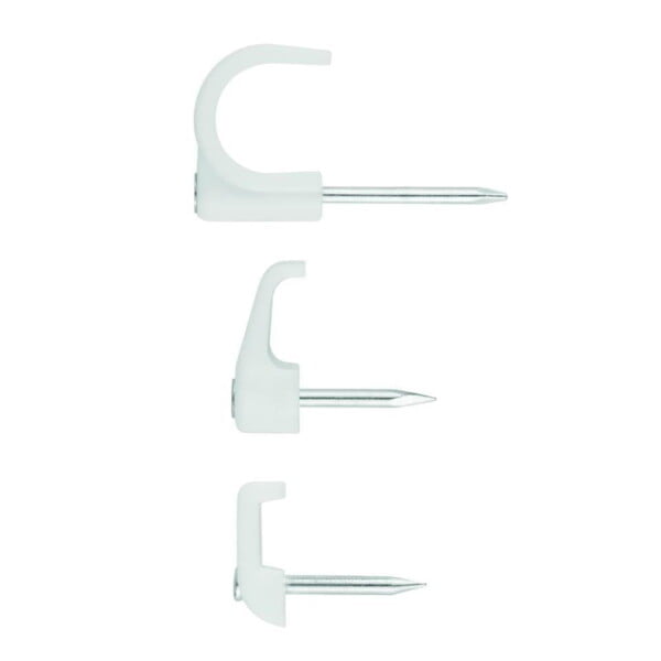 Fijaciones para cables - grapilla de nylon con cla