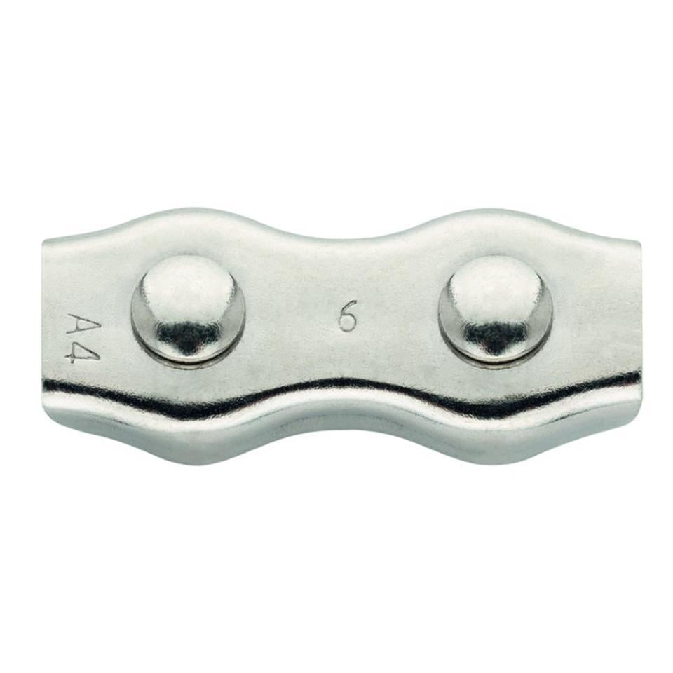 Sujetacable plano - doble  inoxidable a4  medida