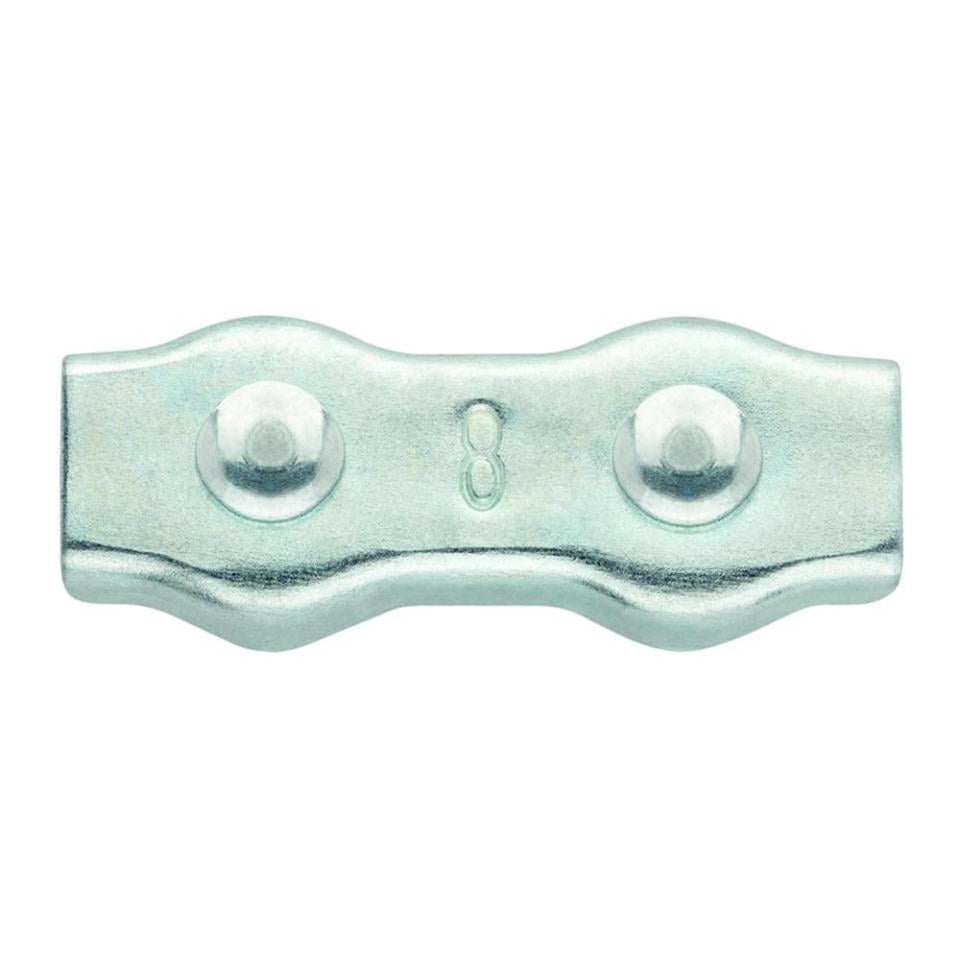 Sujetacable plano - doble  zincado  medida   m5 ø5