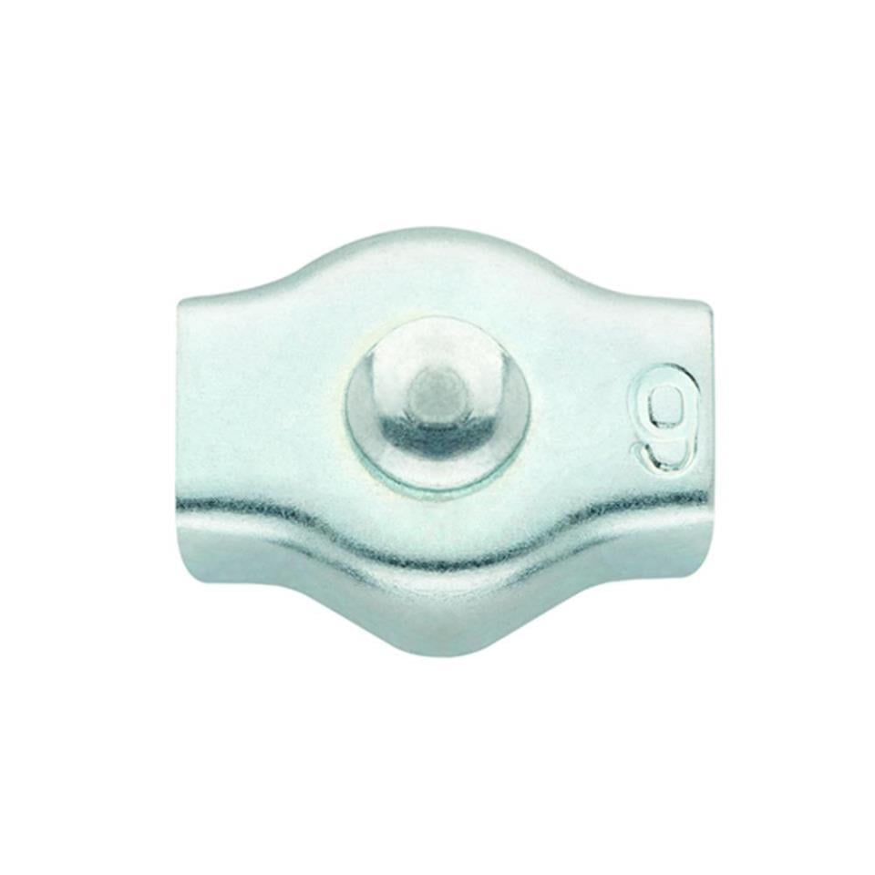 Sujetacable plano - simple  zincado  medida   m6 ø
