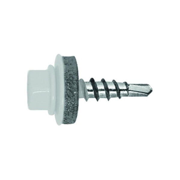 Tornillo cubierta metal madera - ral 9010  blanco