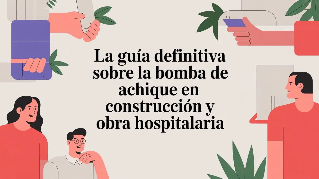 La guía definitiva sobre la bomba de achique en construcción y obra hospitalaria - dewatering pump people illustration