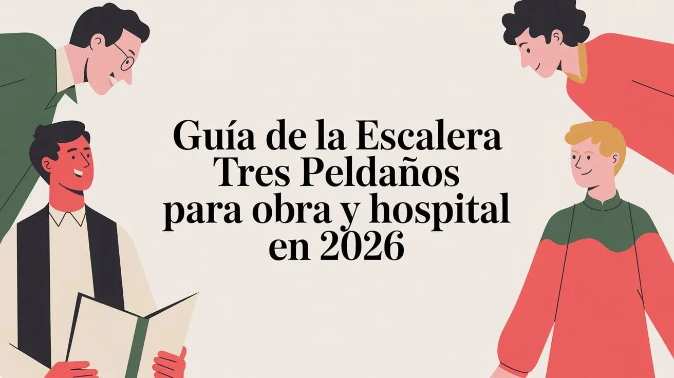 Guía de guía de la escalera tres peldaños para obra y hospital en 2026