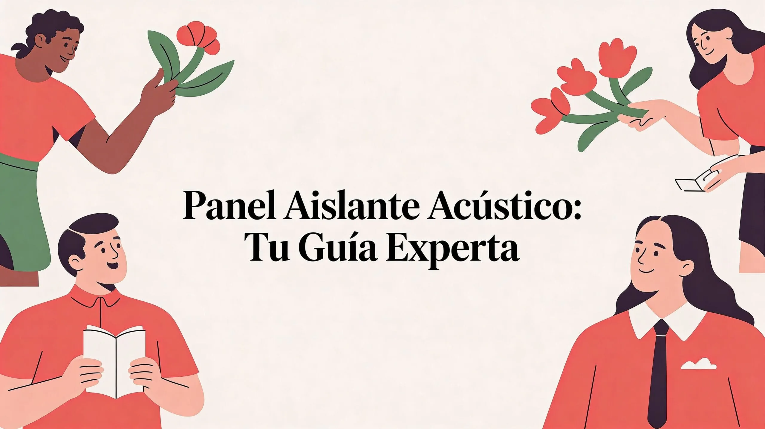 Panel aislante acustico - acoustic insulation panel people illustration