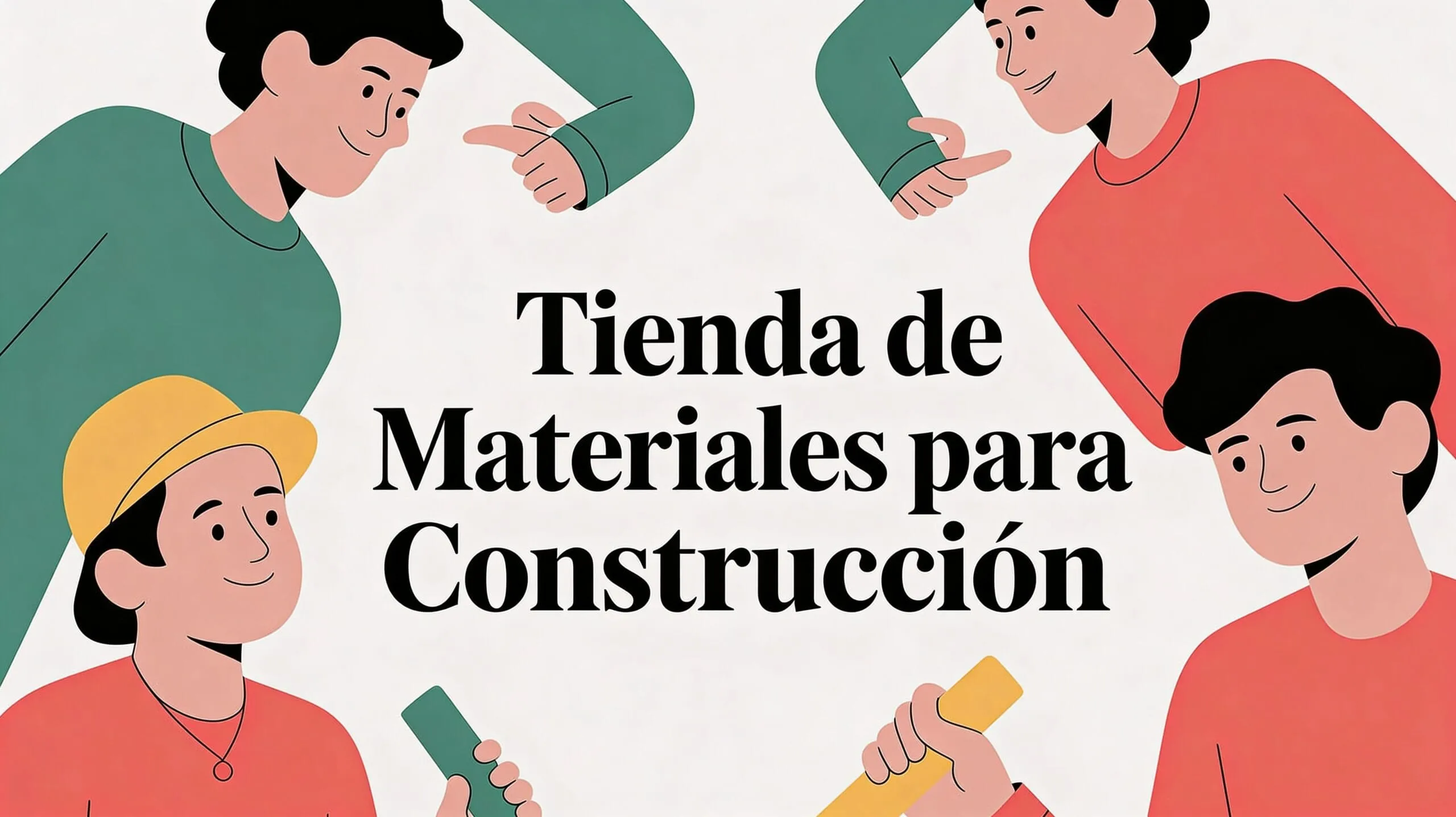 Tienda de material para construccion - construction materials store people illustration