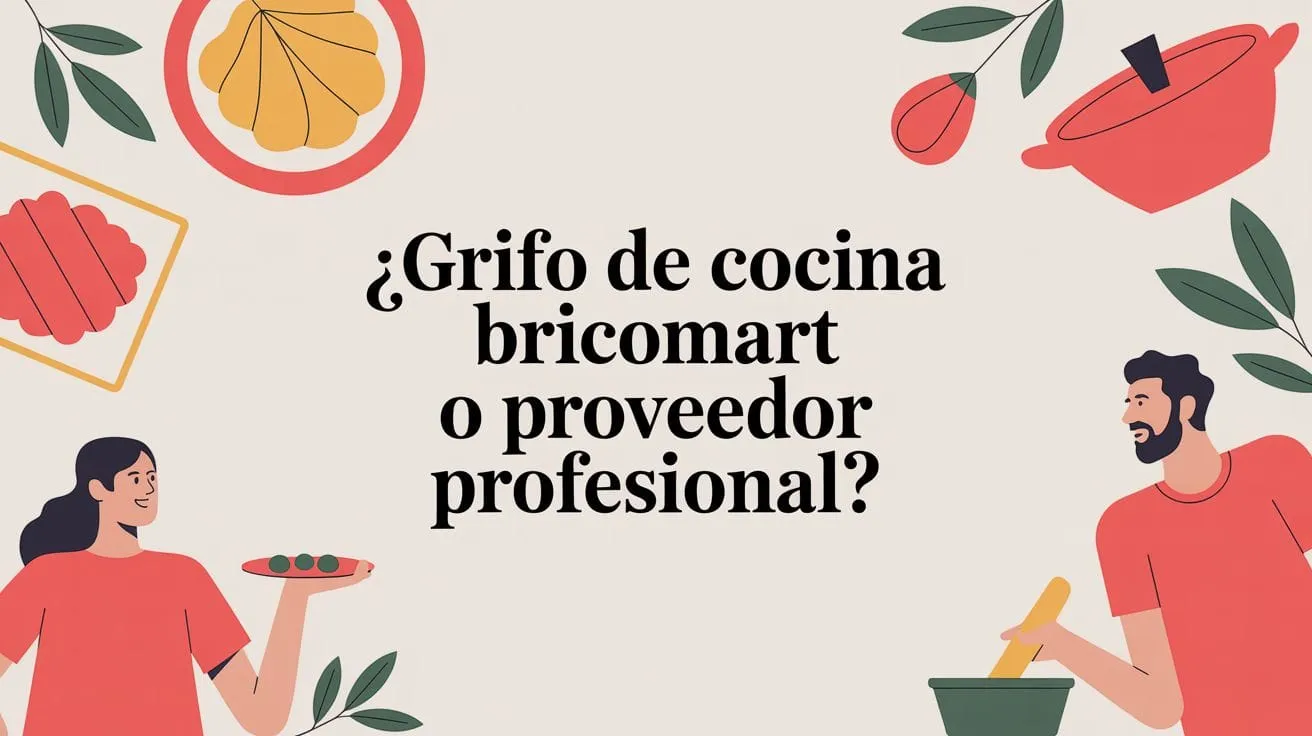 ¿Grifo de cocina Bricomart o proveedor profesional? - kitchen faucet bricomart kitchen illustration