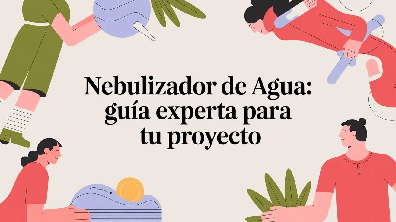 Nebulizador de agua - water mister illustration
