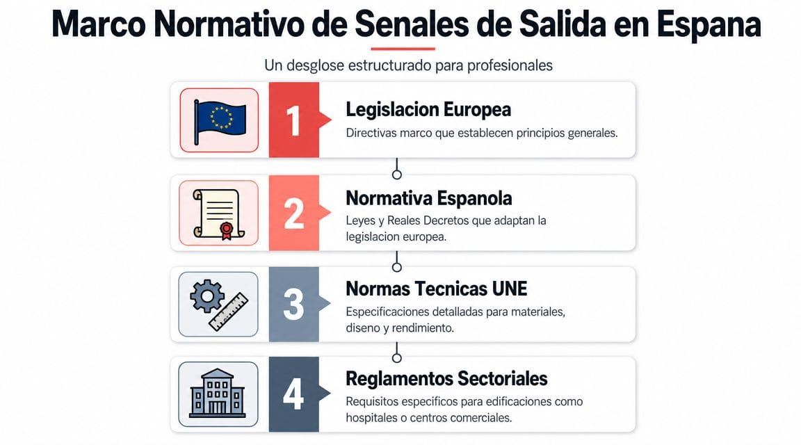 El marco normativo de la señal de salida en España