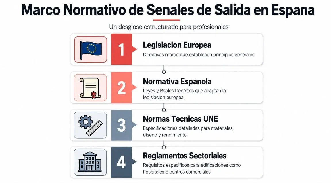 El marco normativo de la señal de salida en España