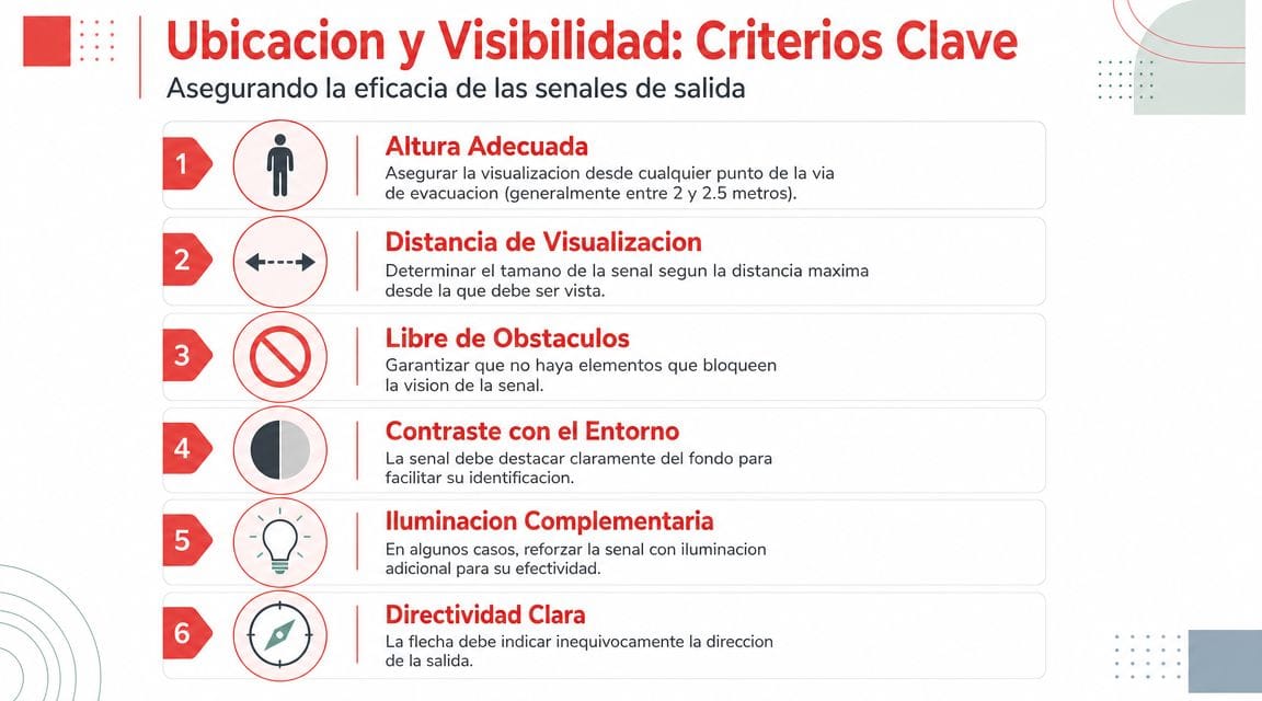 Criterios esenciales de ubicación y visibilidad