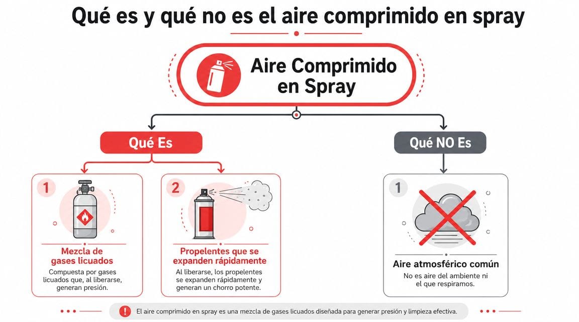 Qué es y qué no es el aire comprimido en spray