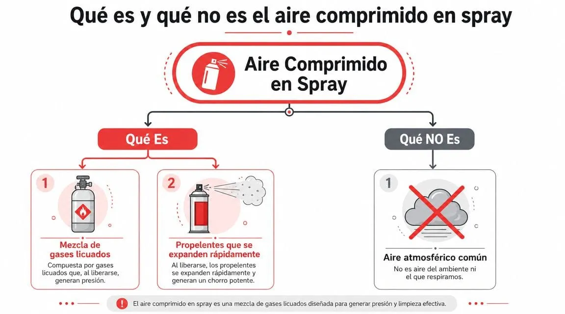 Qué es y qué no es el aire comprimido en spray