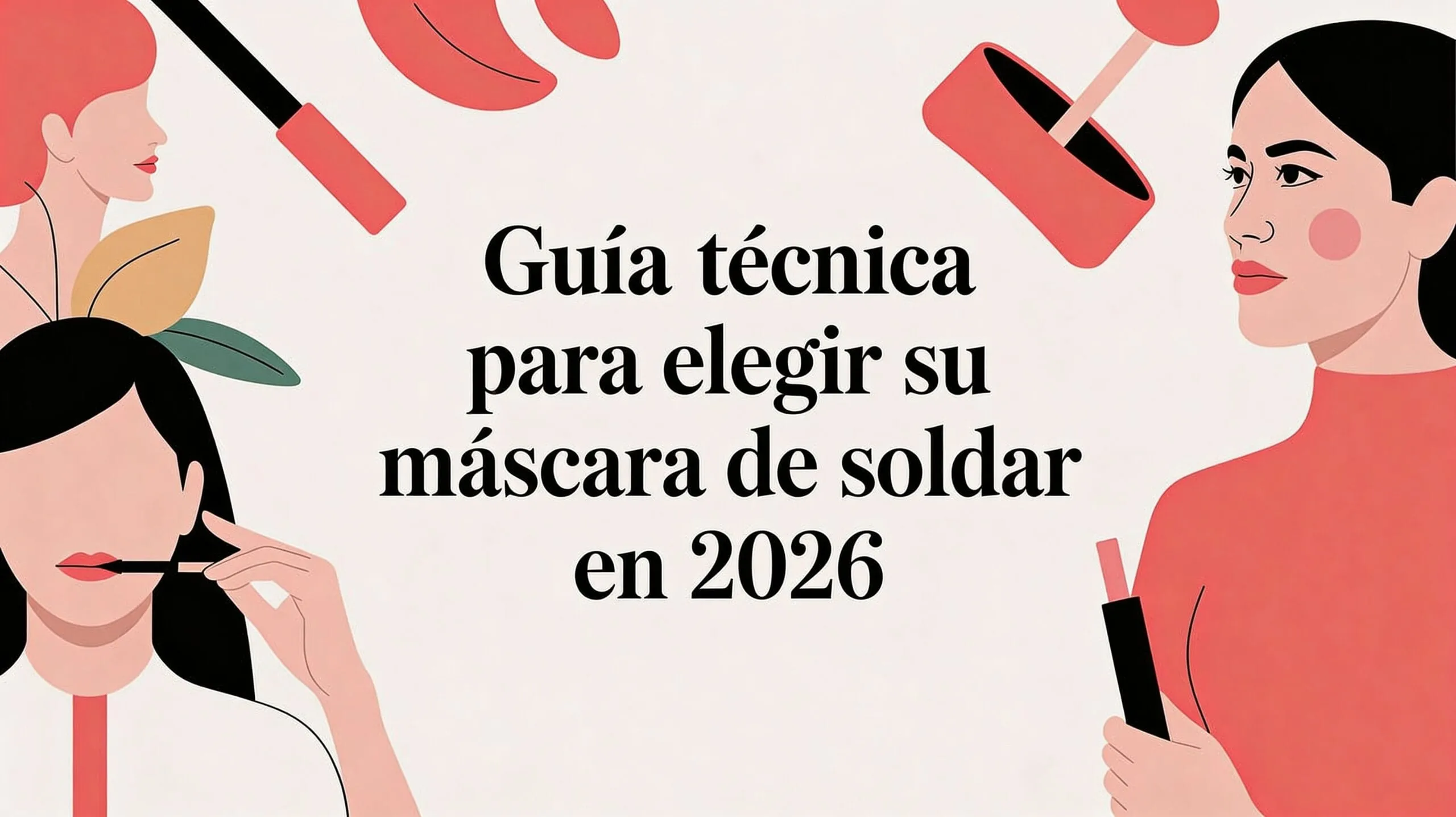 Guía técnica para elegir su mascara de soldar en 2026 - welding helmet makeup illustration