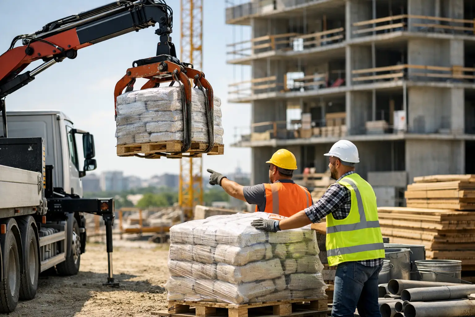 Logística de materiales a pie de obra