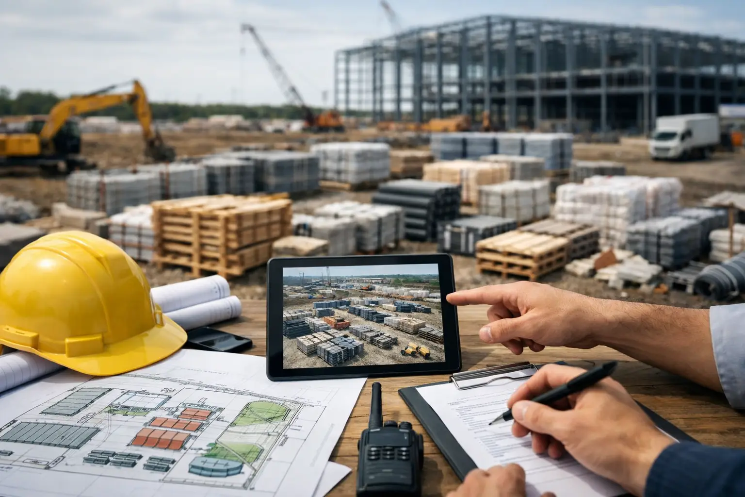 Planificación de acopios para obra industrial